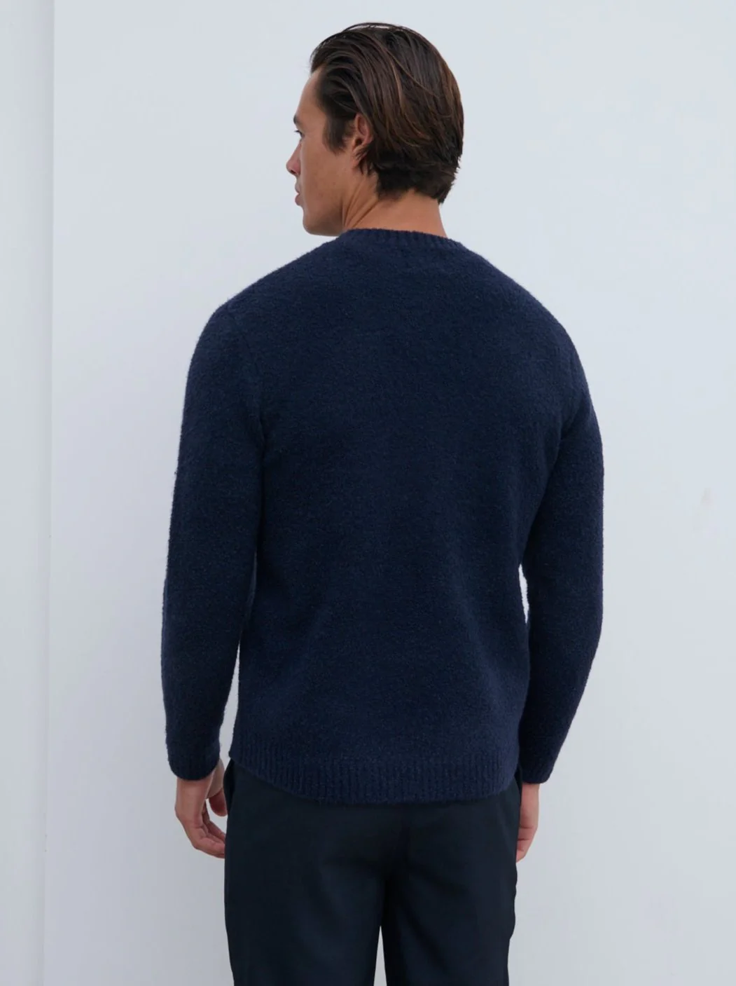 Cameron Crew Neck Jumper - Navy - Image 5