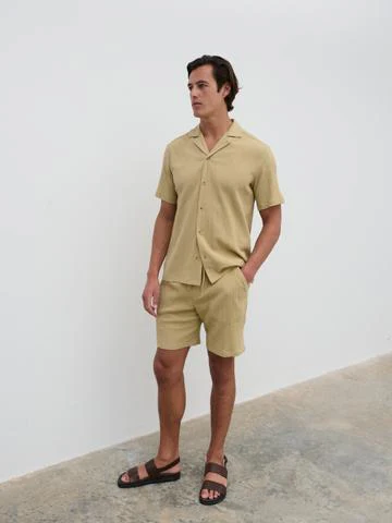 Charlie Drawstring Shorts - Olive Green - Image 6