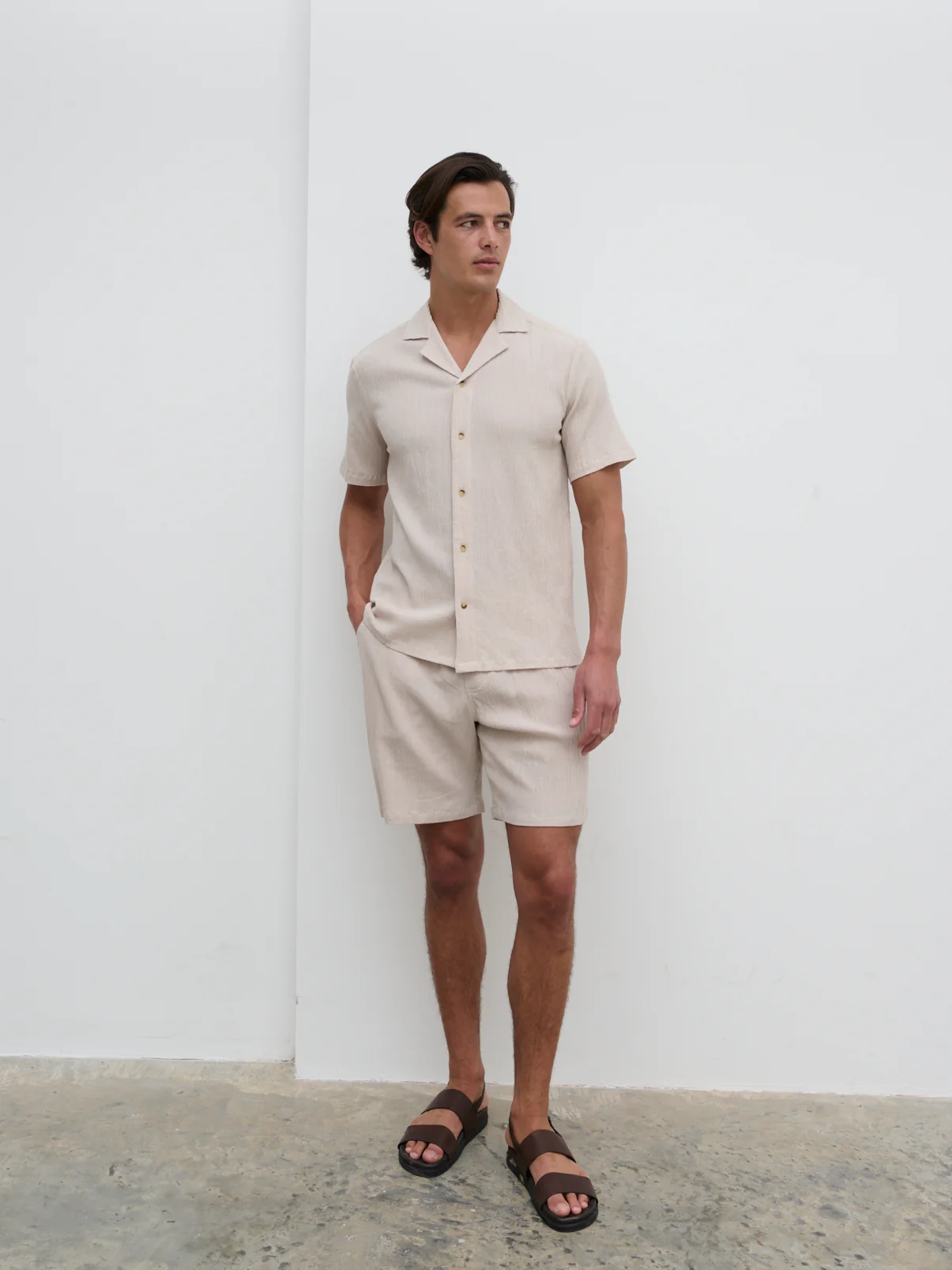 Charlie Drawstring Shorts - Stone