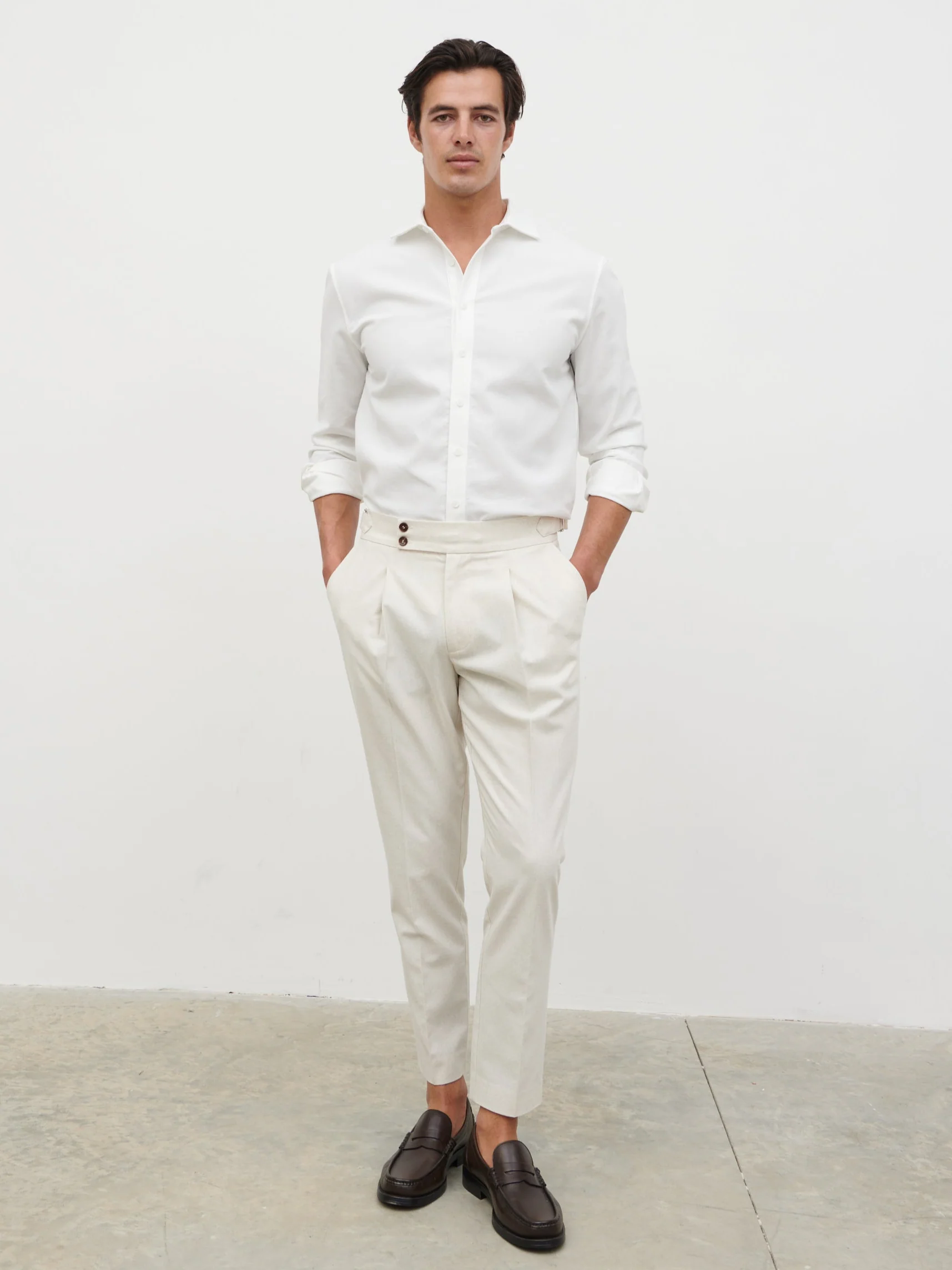 Easton Long Sleeve Shirt - White - Image 8
