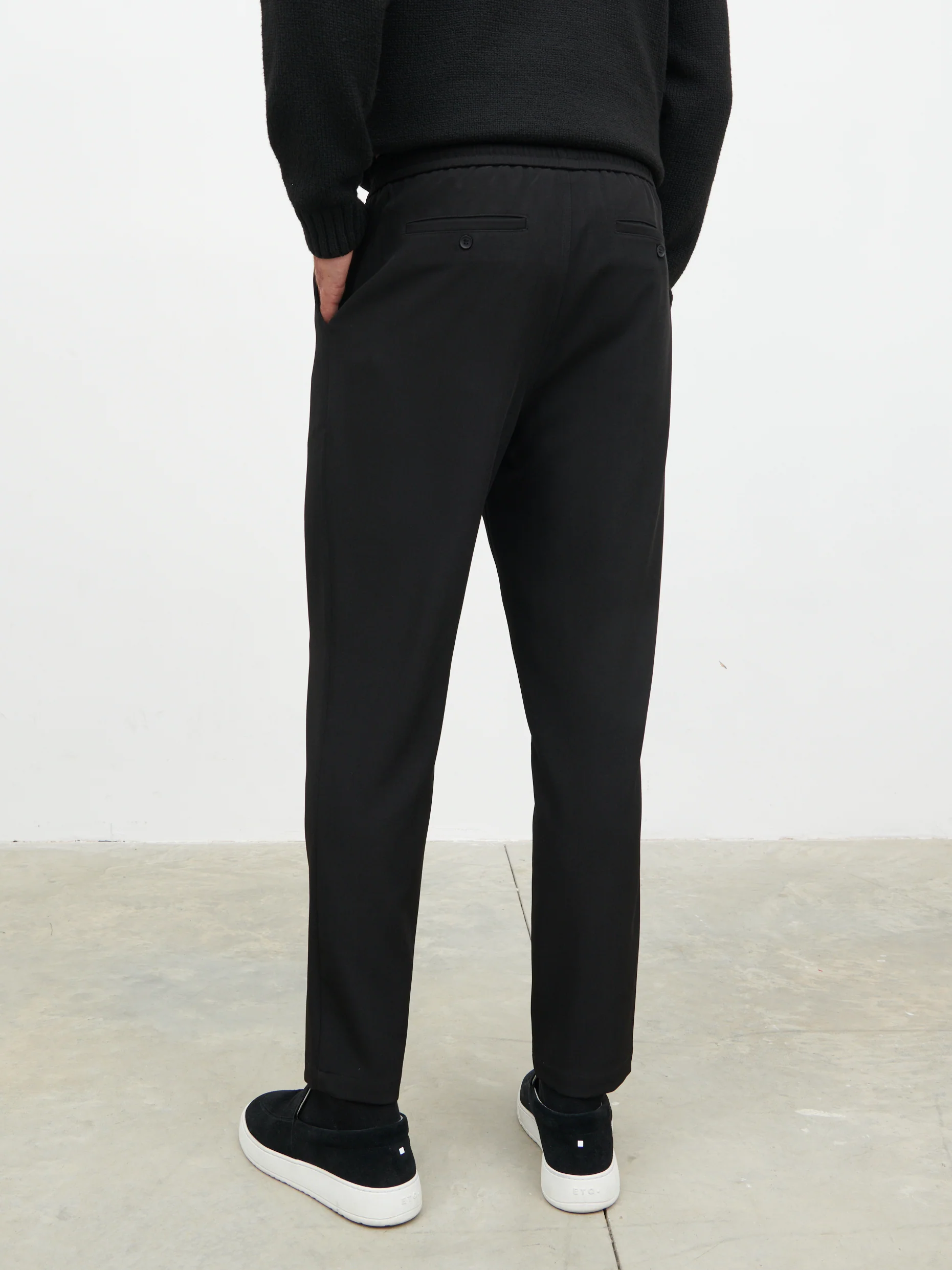 Hudson Drawstring Trousers - Black - Image 6