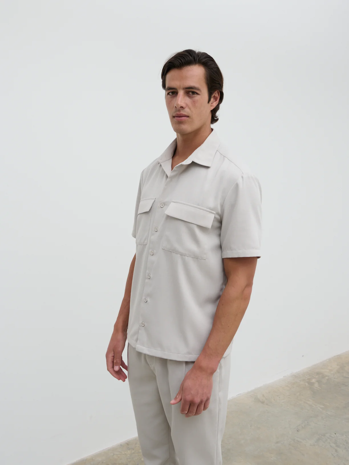 Hunter Short Sleeve Shirt - Stone - Image 4