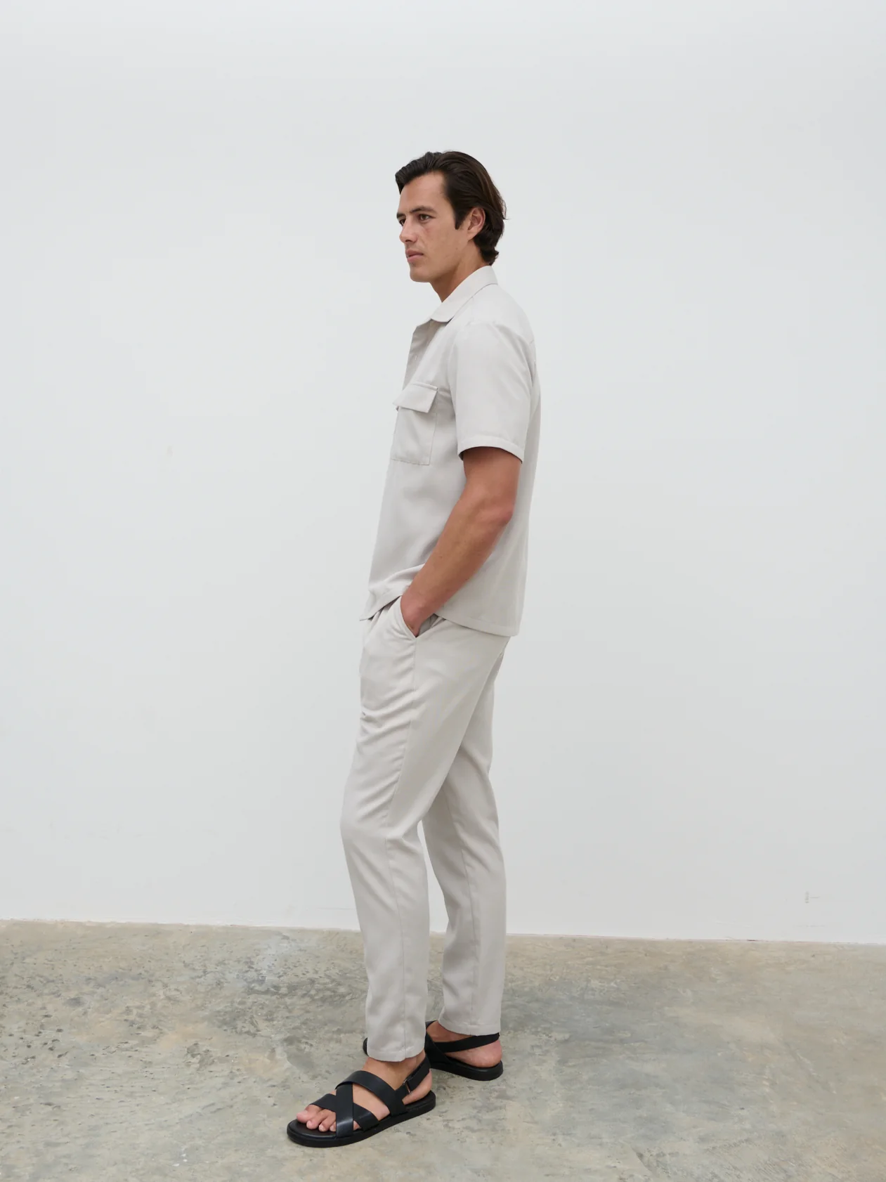 Hunter Waistband Trousers - Stone - Image 4