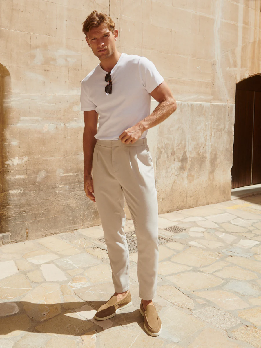 Hunter Waistband Trousers - Stone - Image 6
