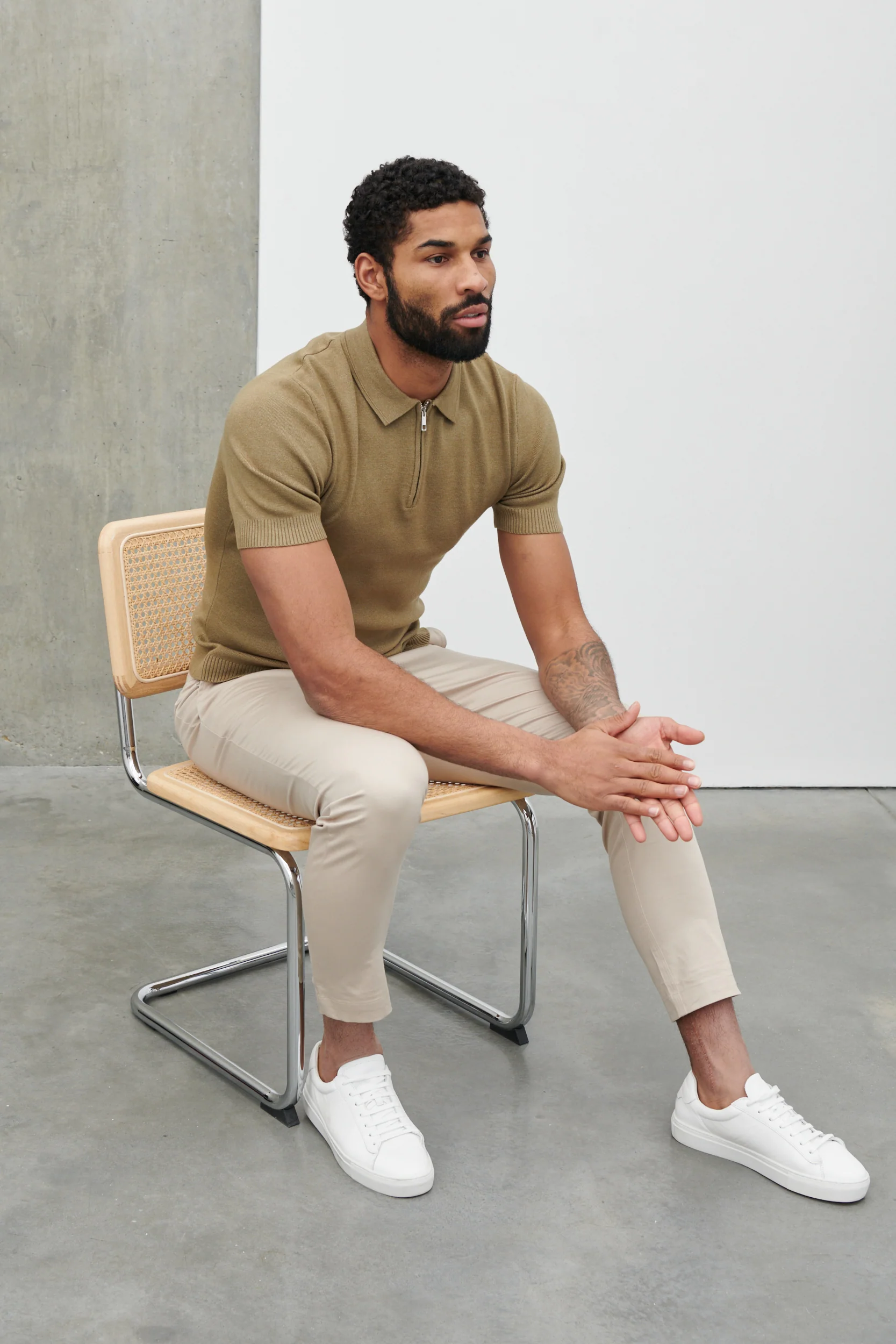 Jaxon Zip Polo - Light Green - Image 4