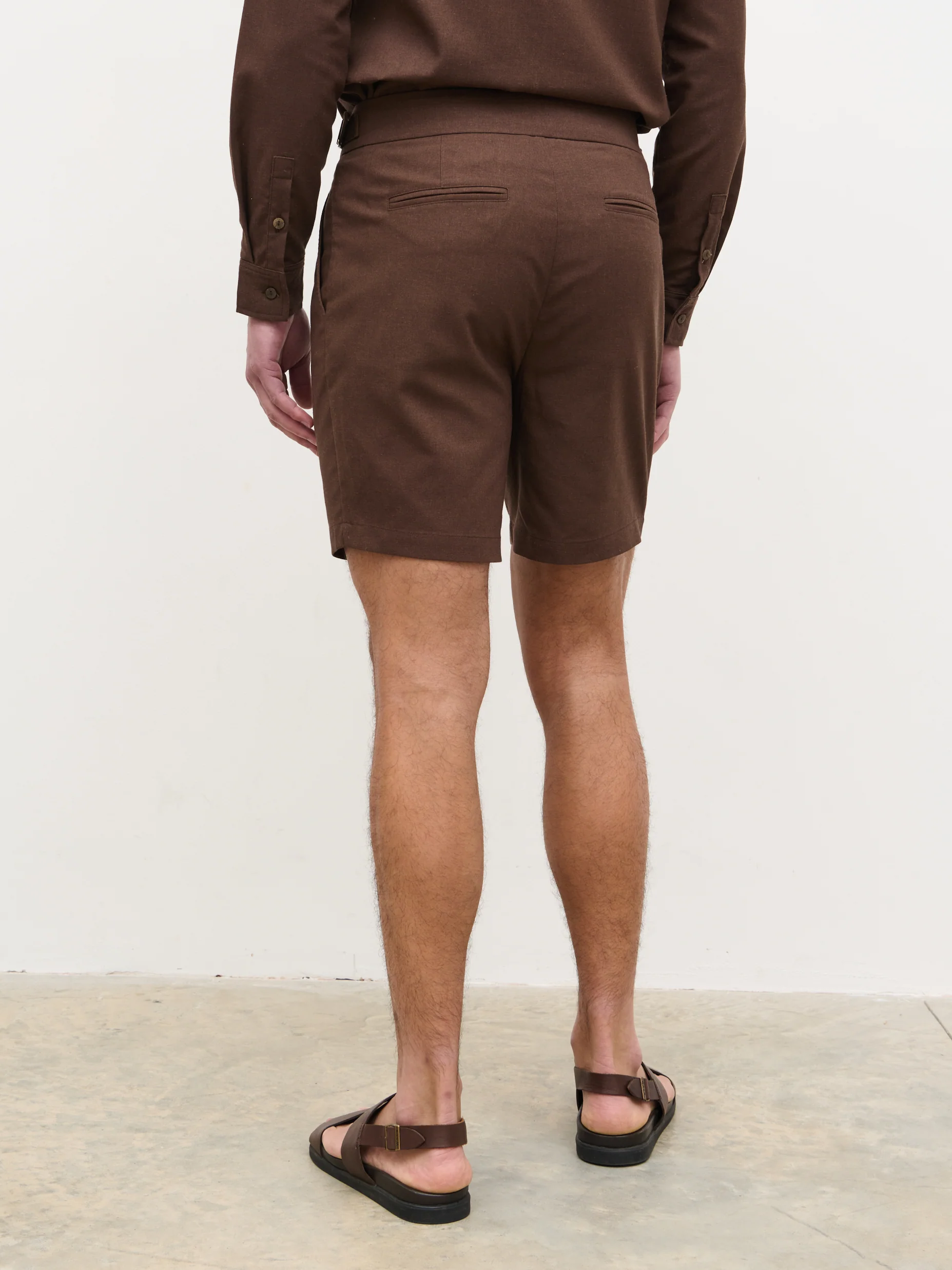 Josh Smart Linen Shorts - Brown - Image 4