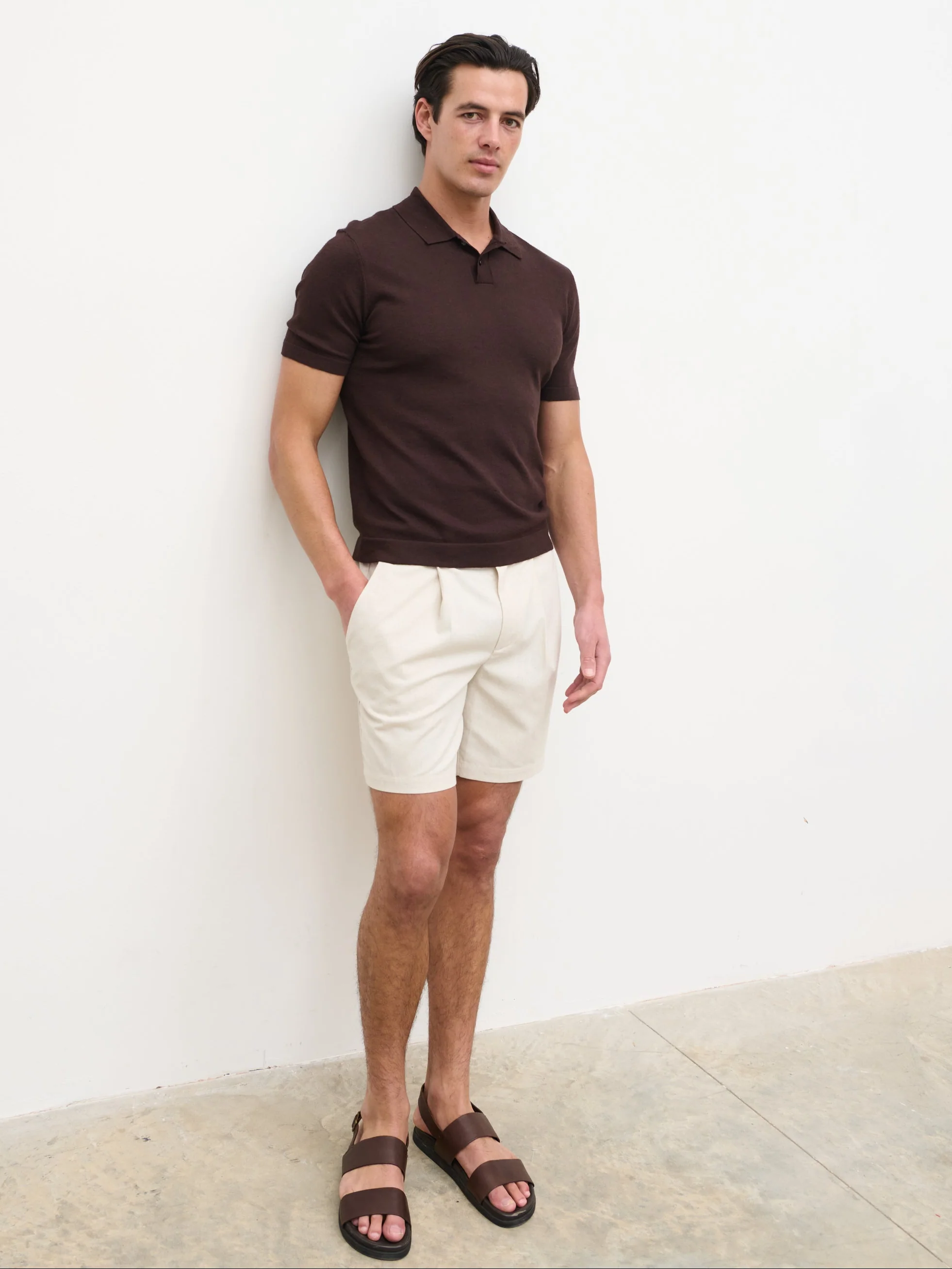 Josh Smart Linen Shorts - Natural - Image 3
