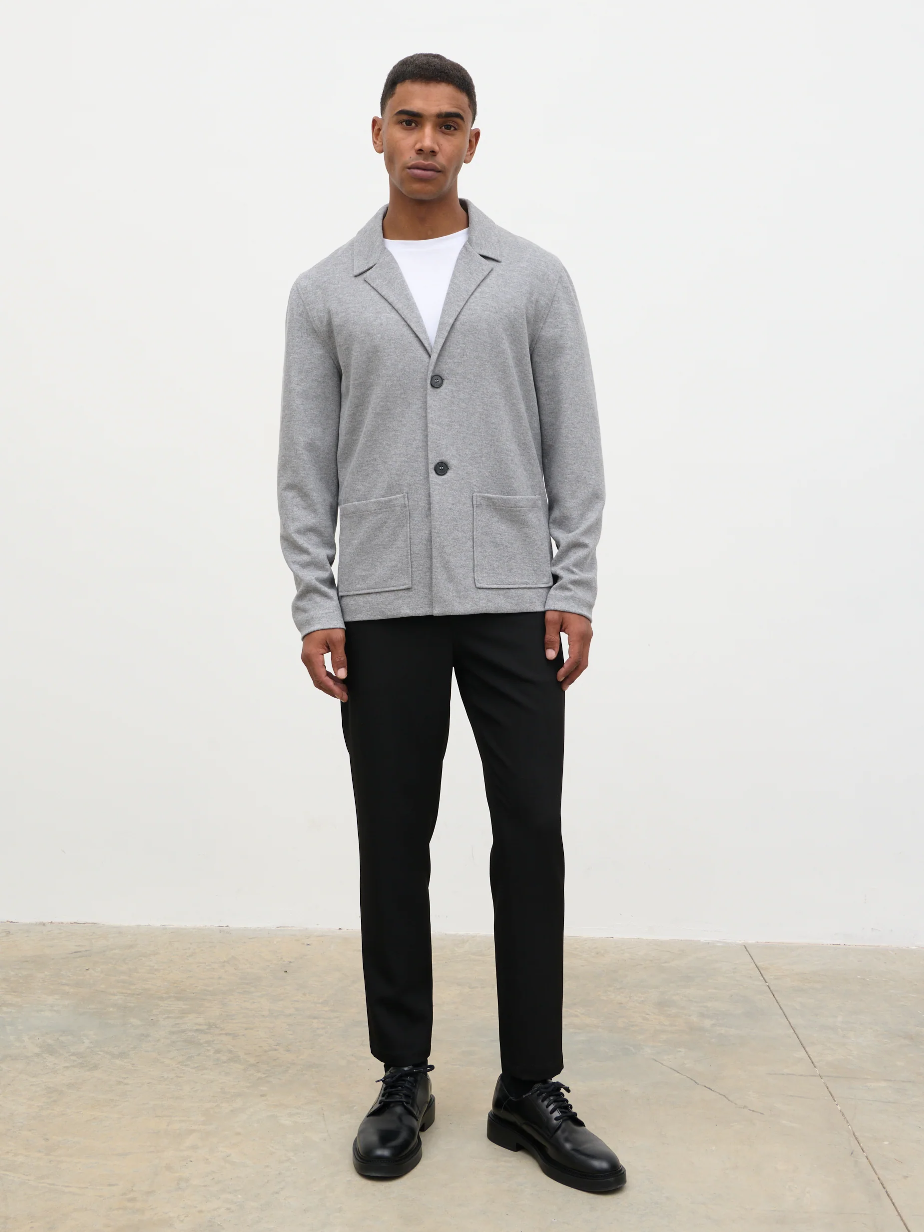 Leo Casual Blazer - Grey Marl - Image 5