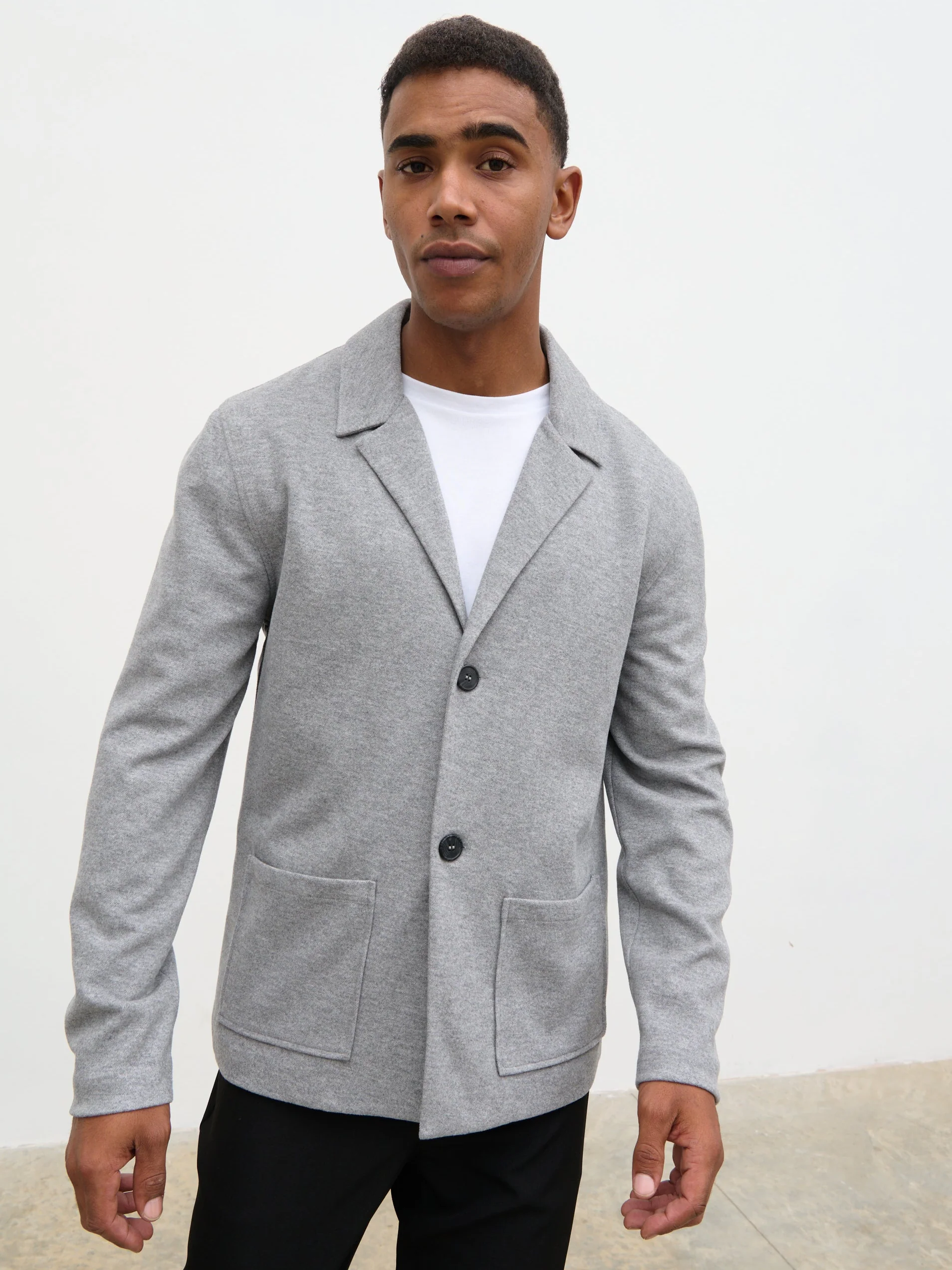 Leo Casual Blazer - Grey Marl - Image 6