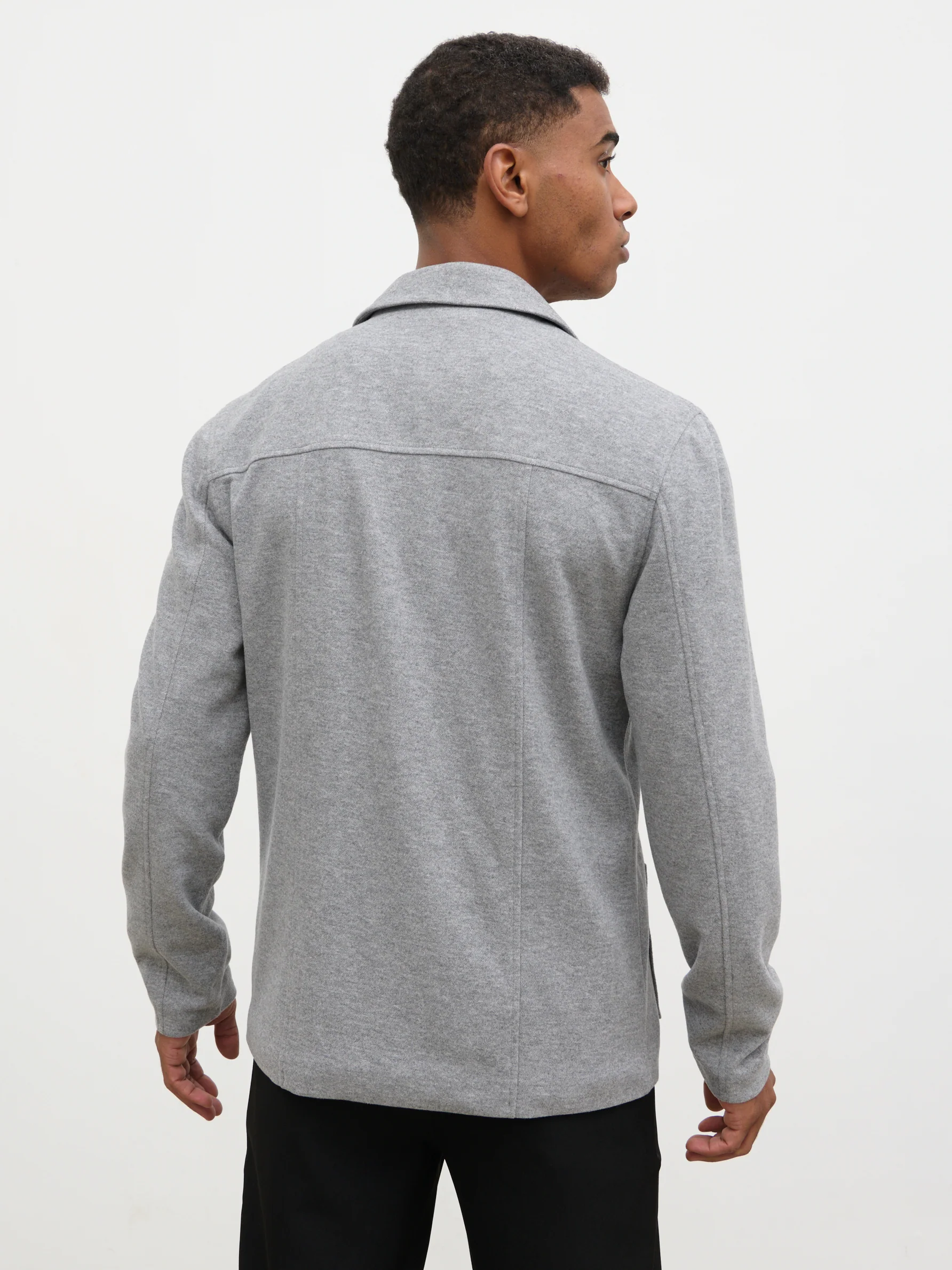 Leo Casual Blazer - Grey Marl - Image 7