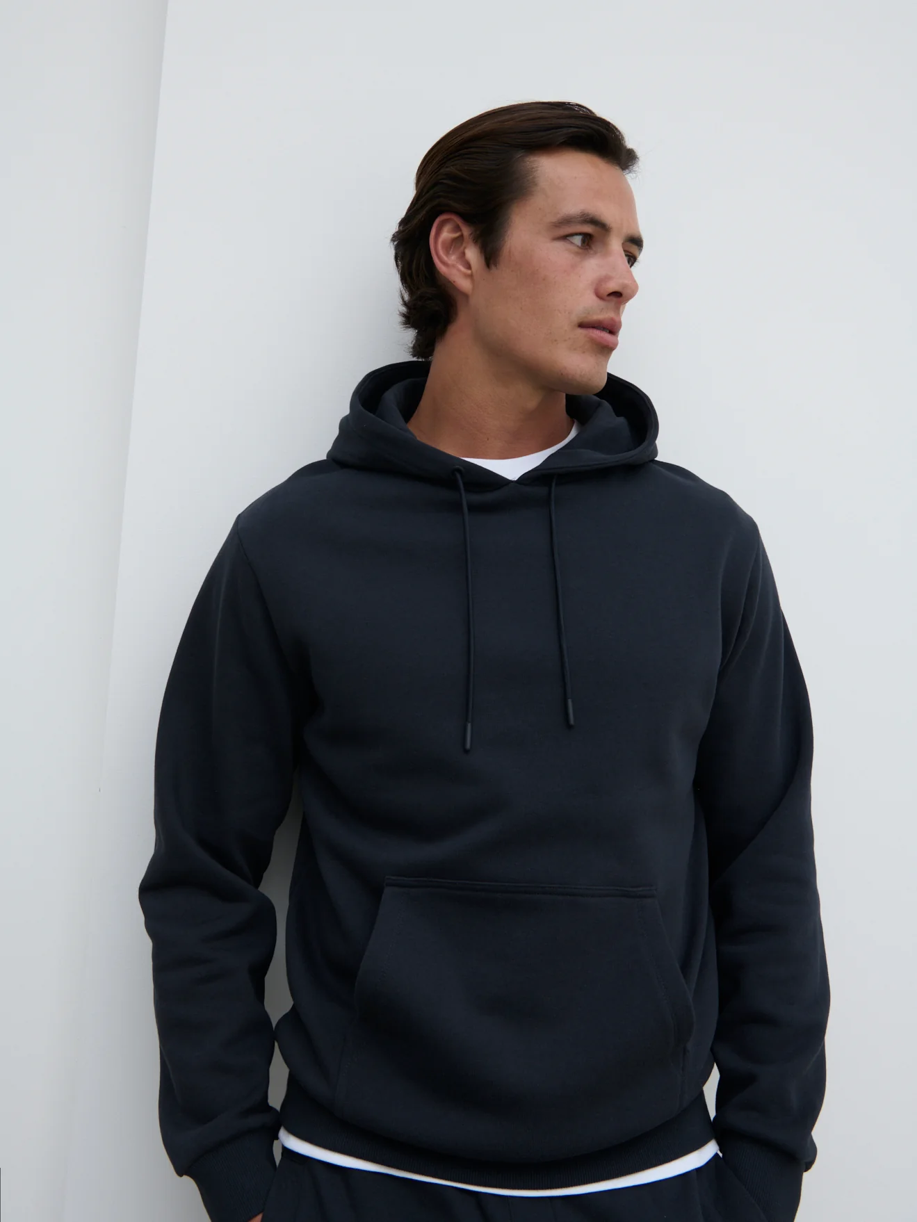 Leo Relaxed Cotton Hoodie - Blue Graphite - Image 4