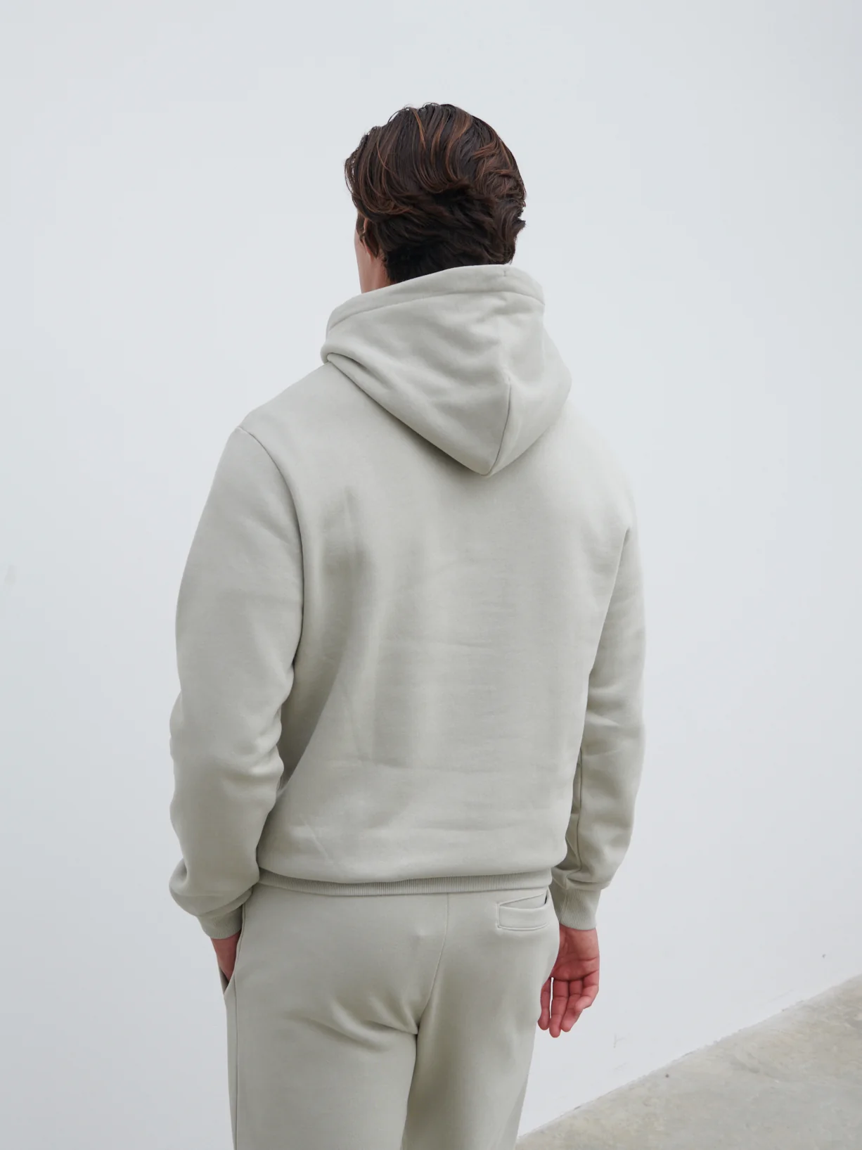 Leo Relaxed Cotton Hoodie - Dark Stone - Image 4