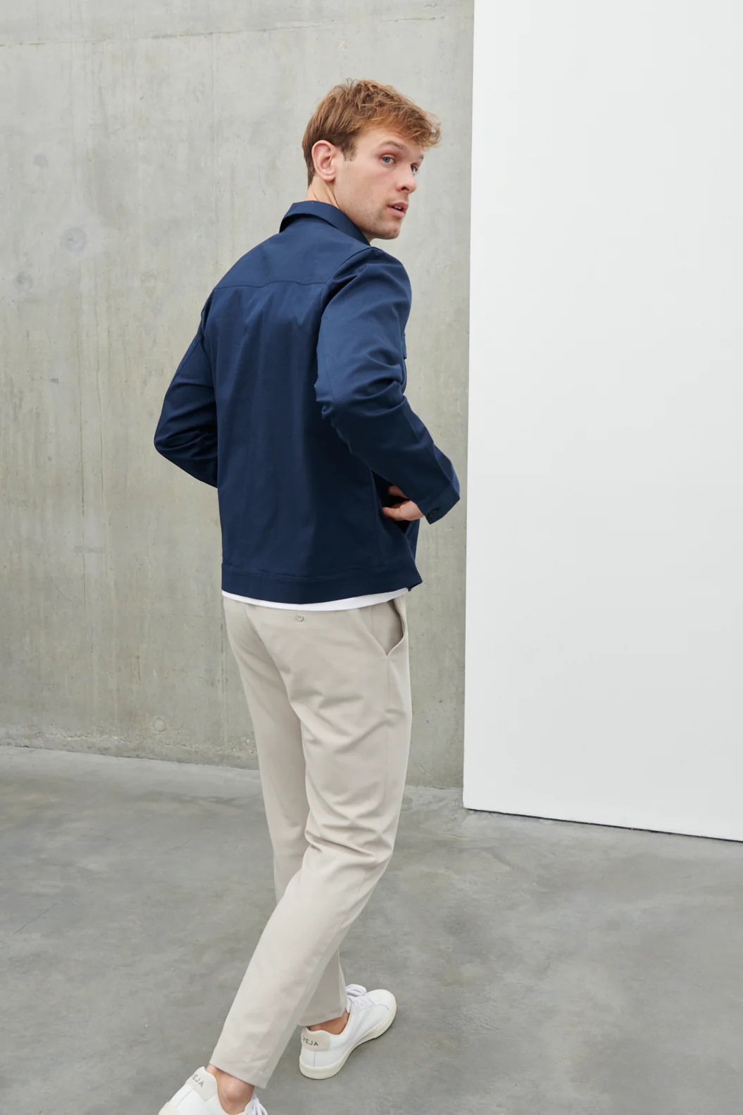 Lucas Zip Down Boxy Shacket - Navy - Image 4