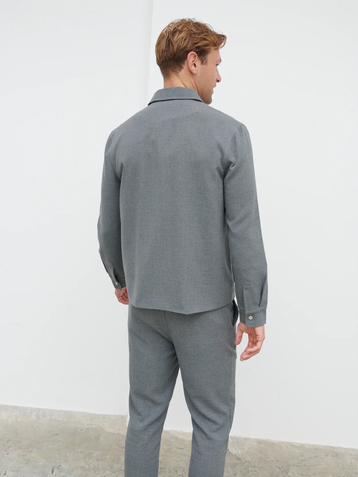 Malcolm Collared Jacket - Grey Melange - Image 4