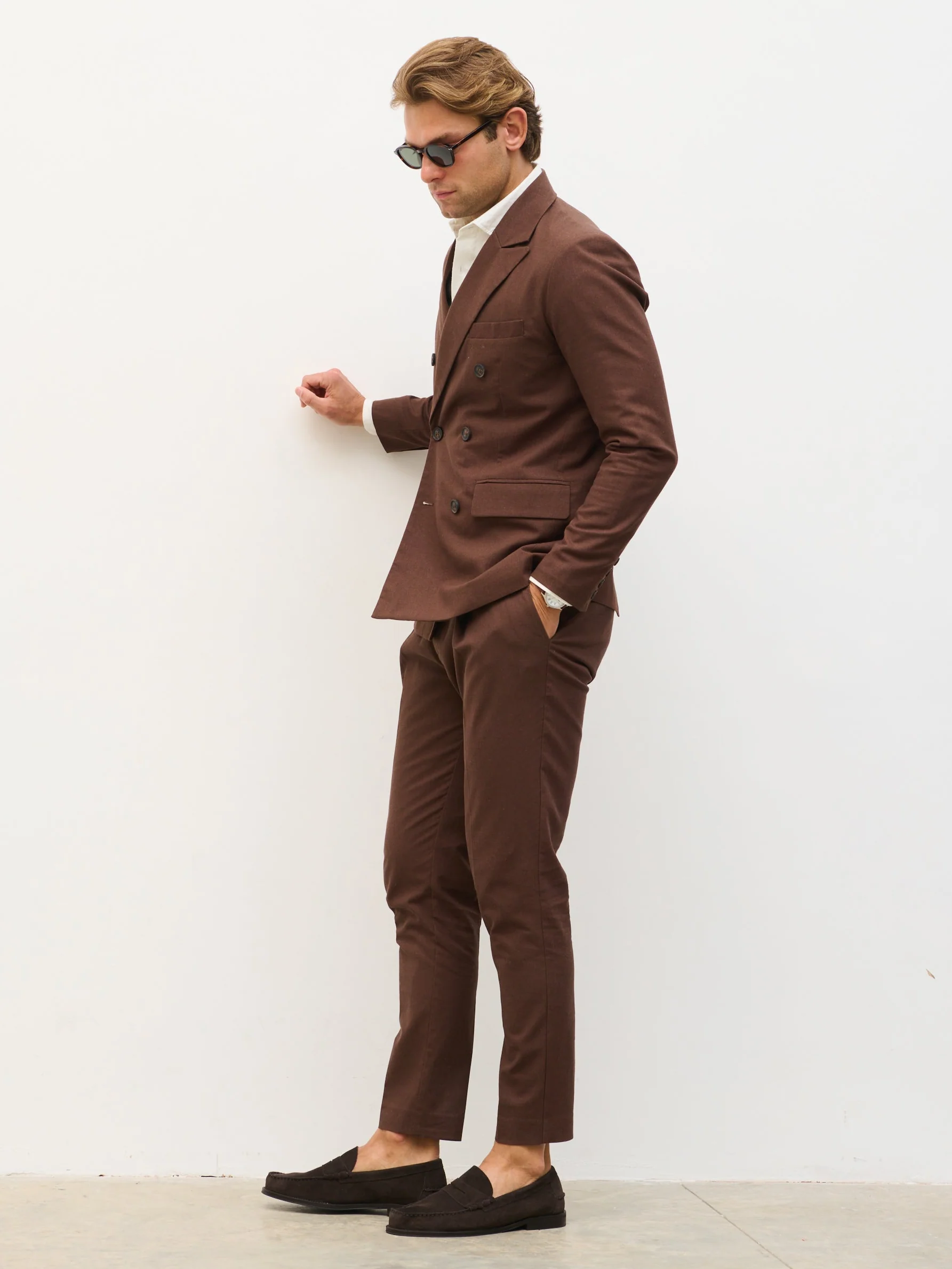 Noah Smart Trousers - Chocolate Brown