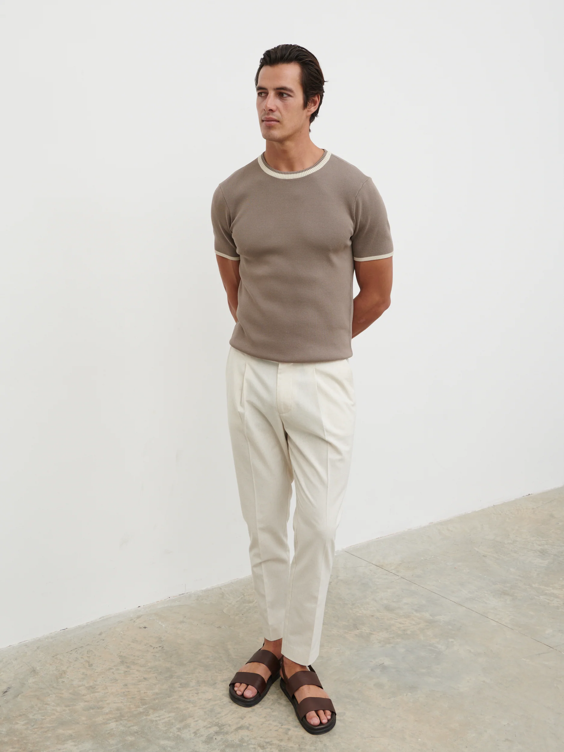 Noah Smart Trousers - Natural - Image 6