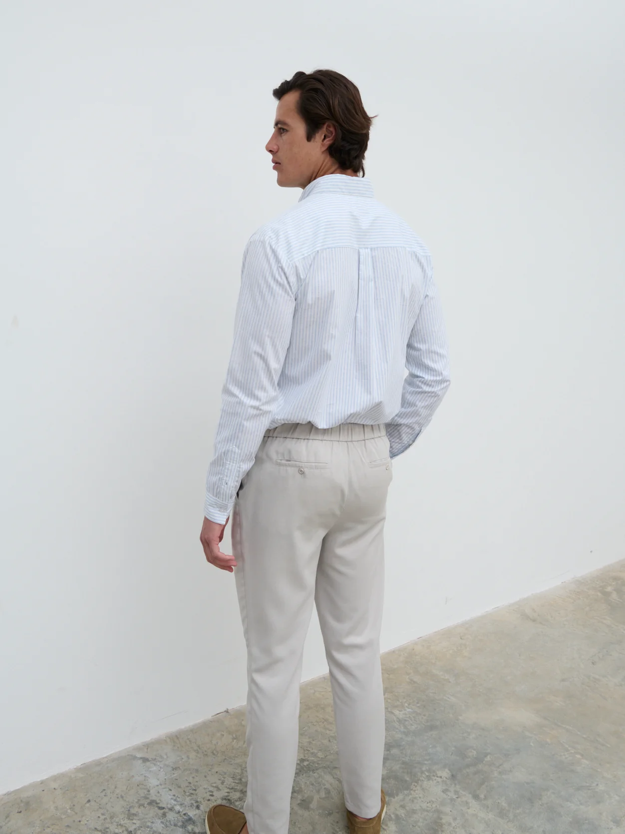 Oakley Stripe Long Sleeve Shirt - Blue and Cream Stripe - Image 3