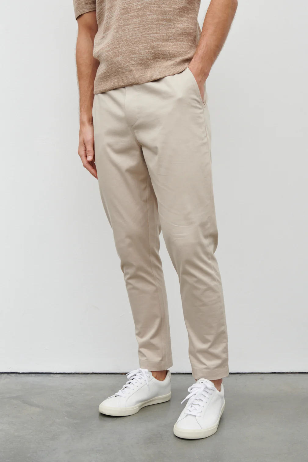 Oscar Tailored Trouser - Stone - Image 3