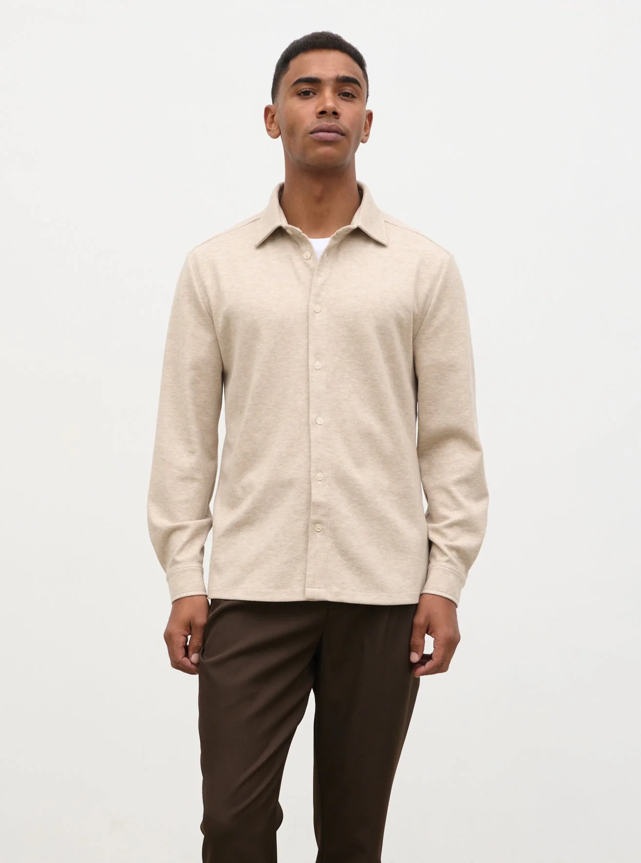 Otti Long Sleeve Shirt - Cream - Image 3