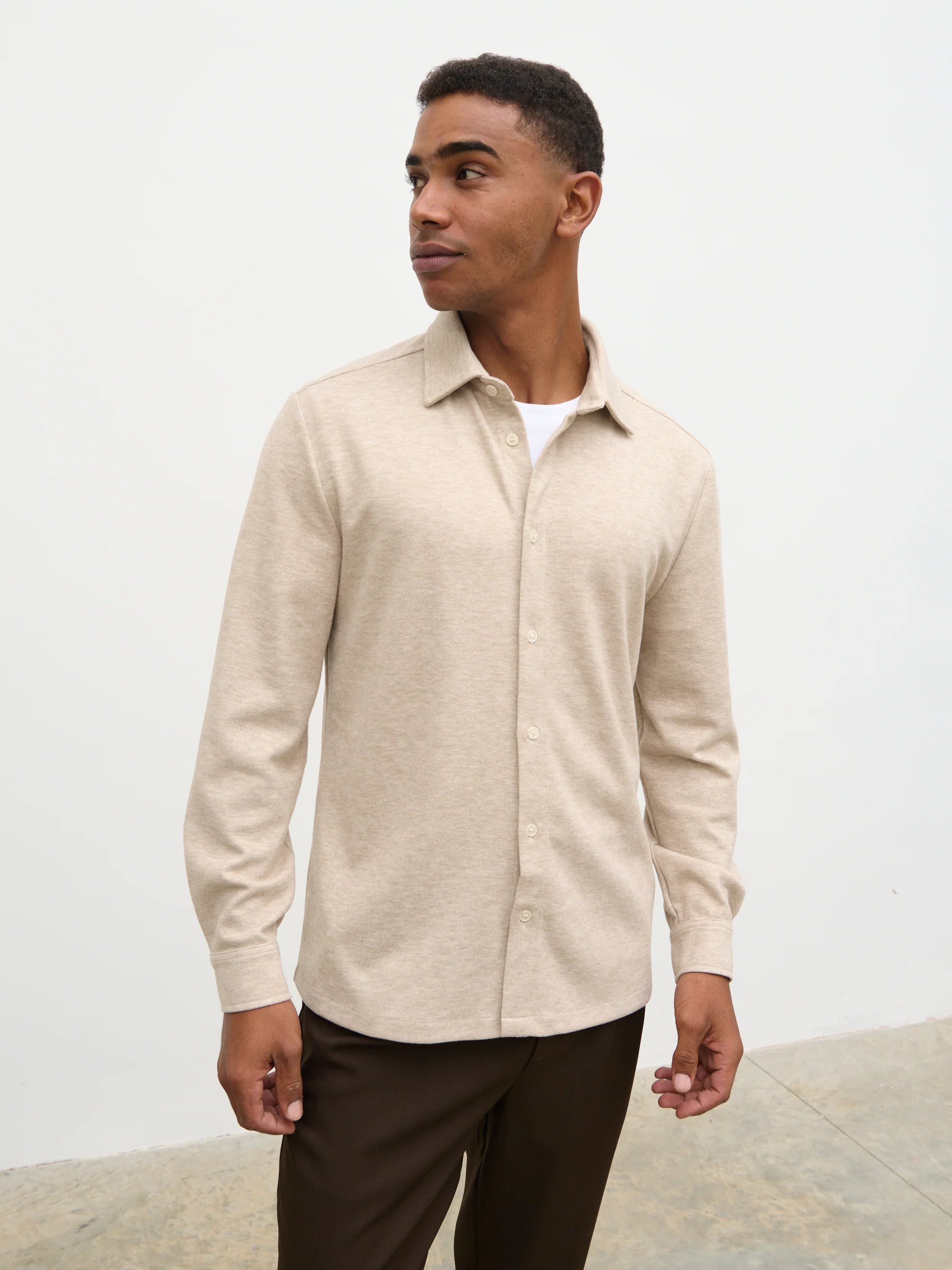 Otti Long Sleeve Shirt - Cream - Image 5