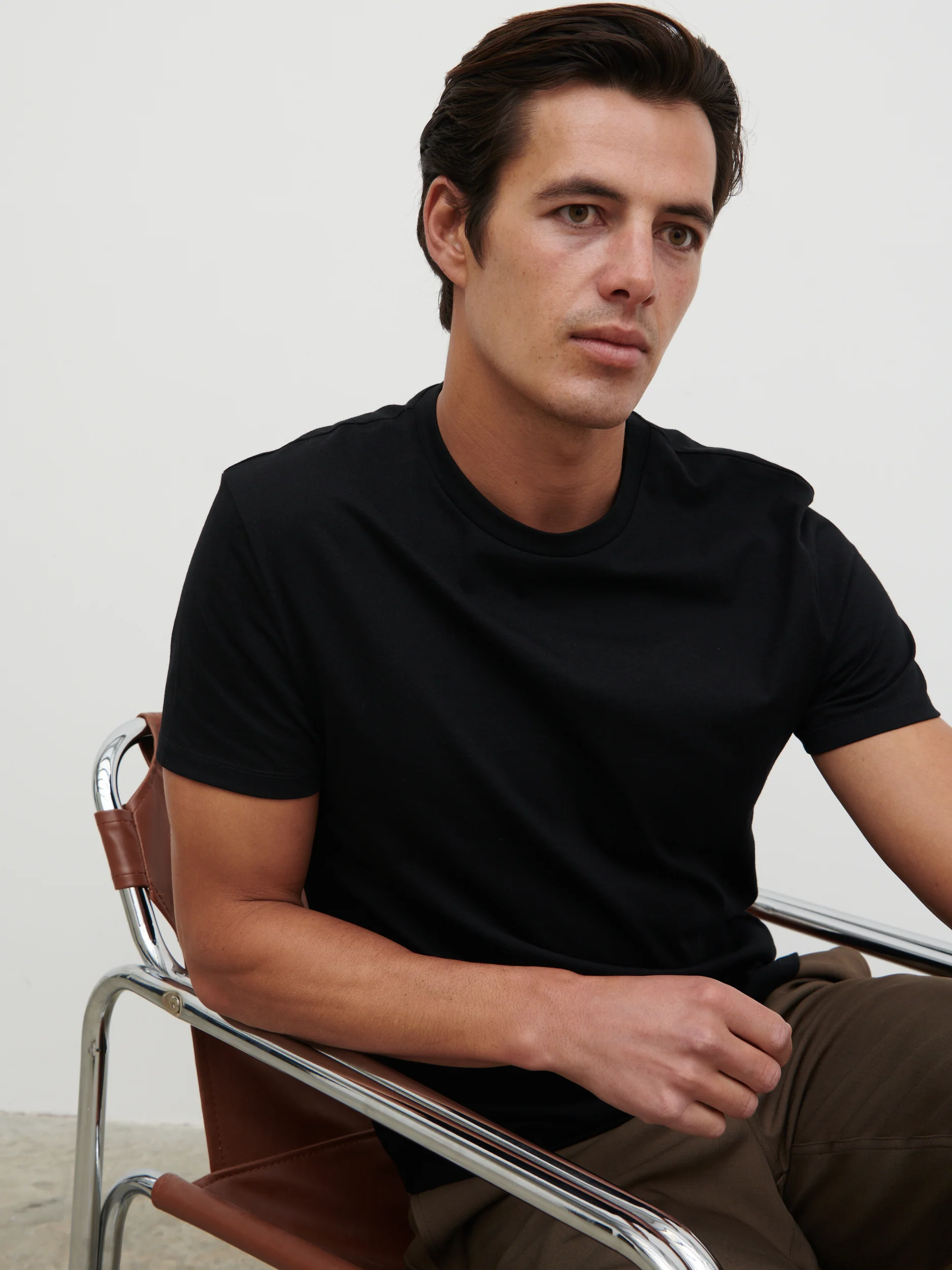 Rome Slim Fit T Shirt - Black - Image 6