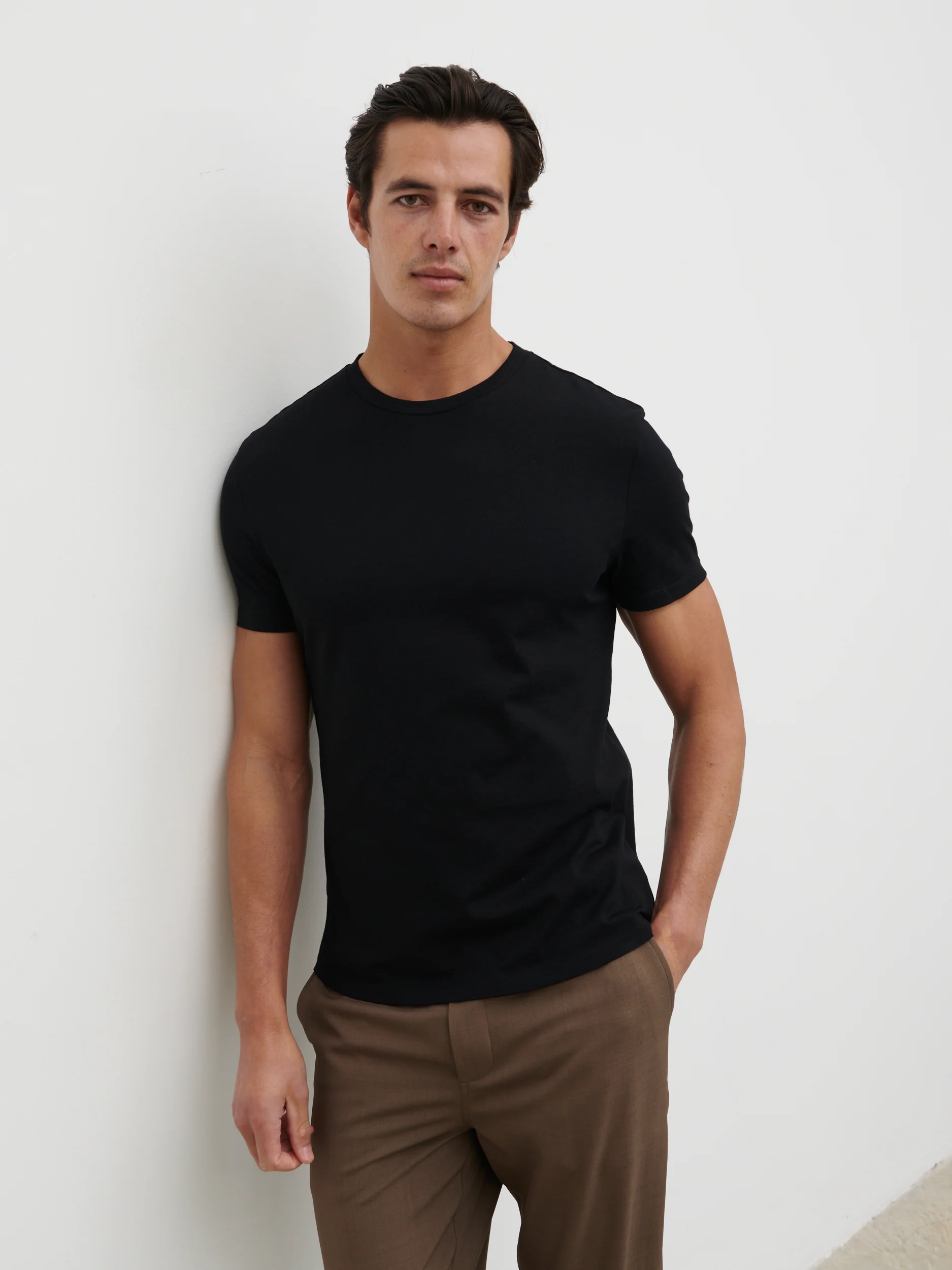 Rome Slim Fit T-Shirts 3 Pack - Black - Image 3