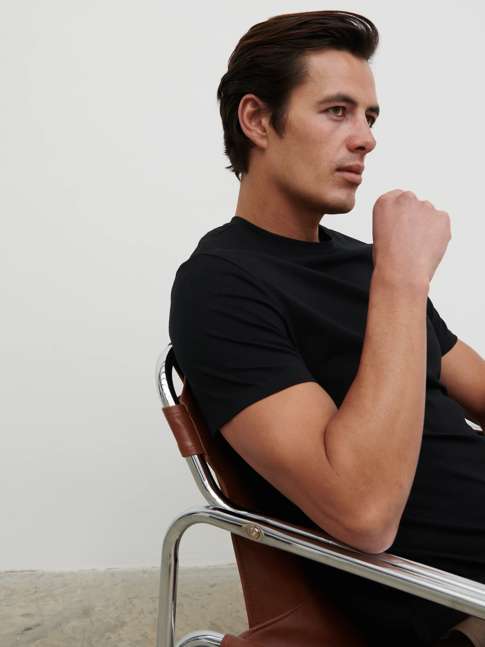 Rome Slim Fit T-Shirts 3 Pack - Black - Image 4