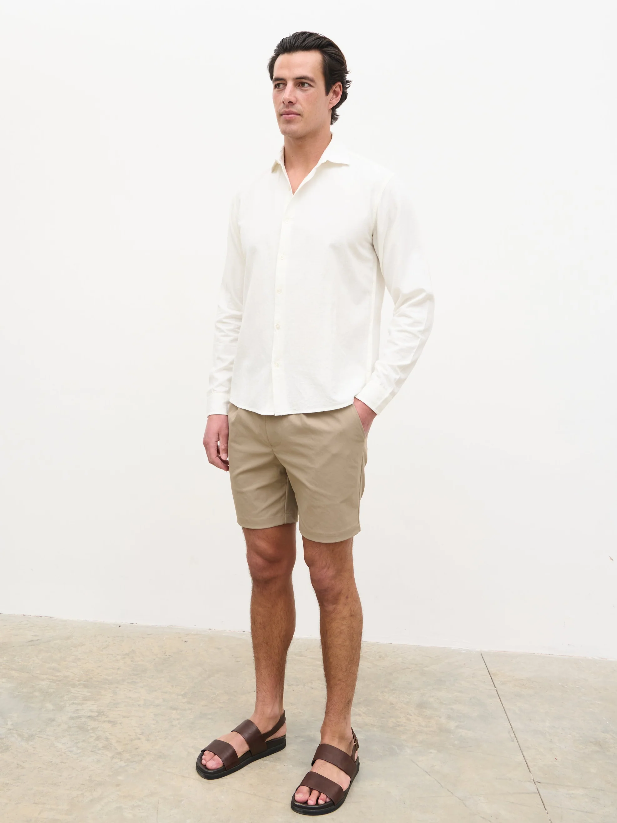 Sol Chino Shorts - Light Olive - Image 4