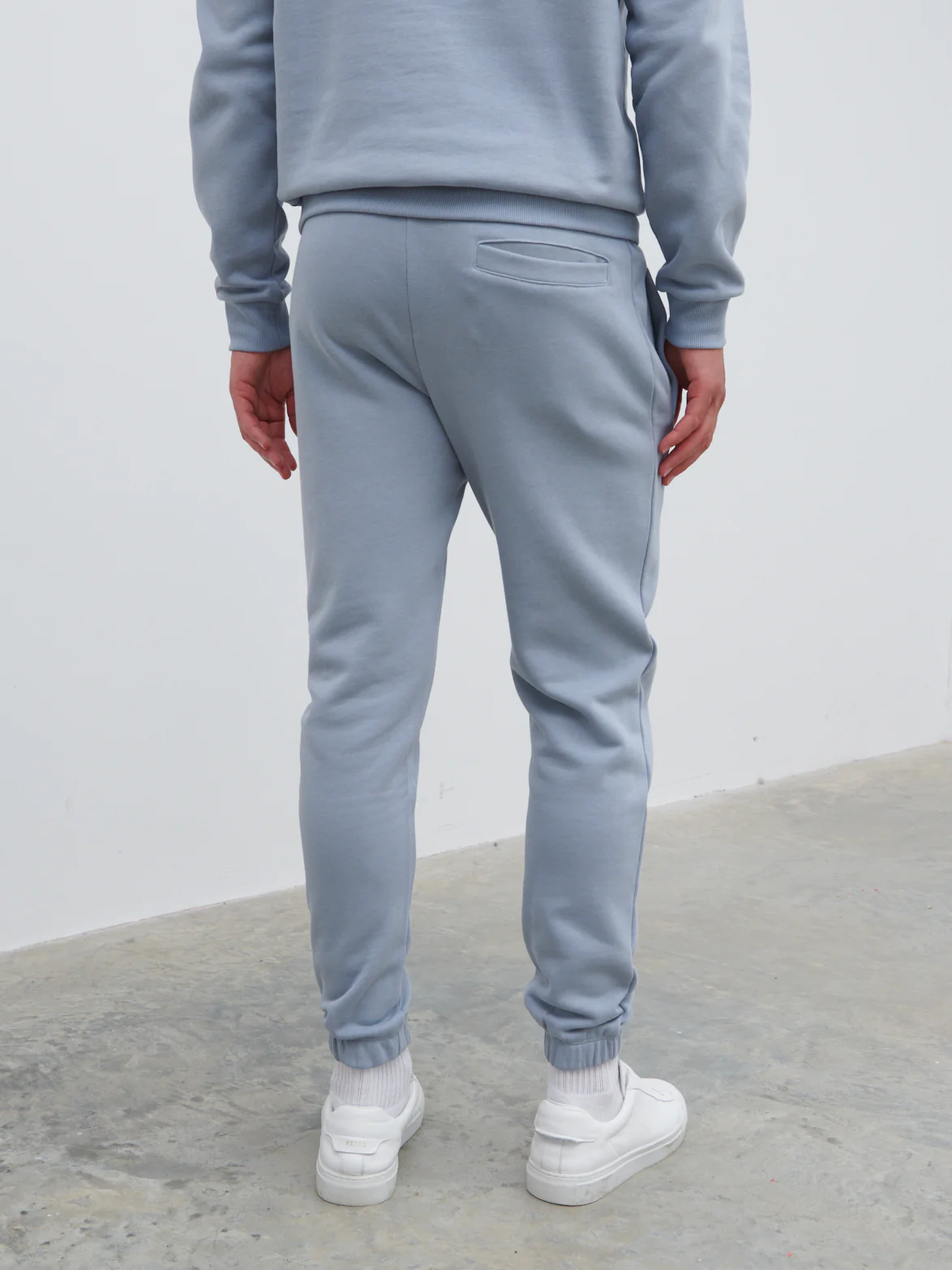 Sonny Relaxed Drawstring Joggers - Grey Blue - Image 4