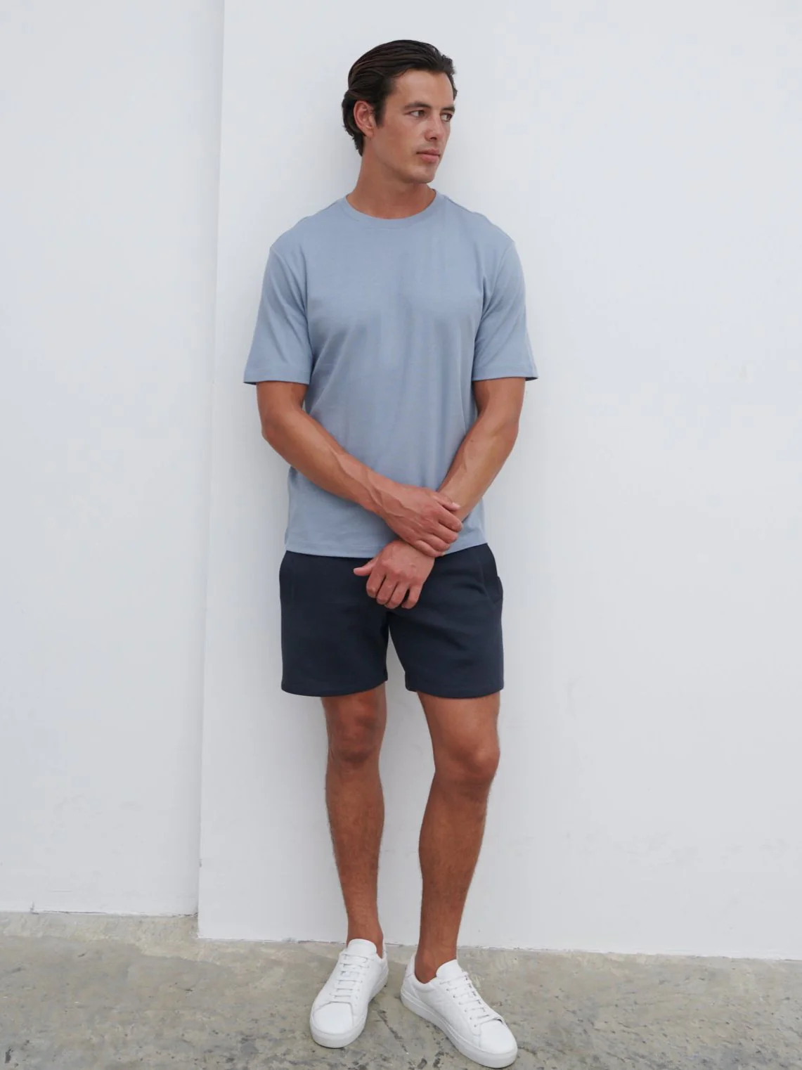 Tobias Relaxed Cotton T-shirt - Grey Blue - Image 4